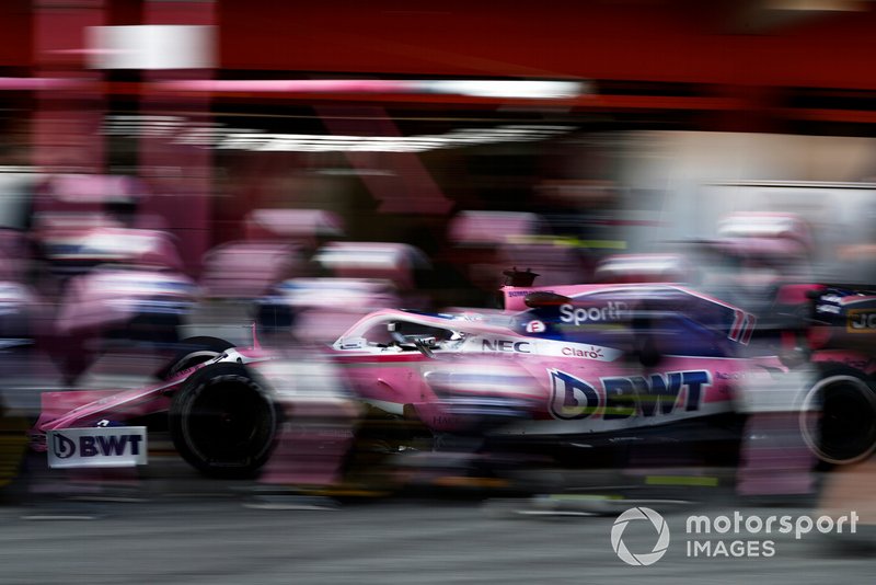 Серхіо Перес (Racing Point RP19 Mercedes) на піт-стопі