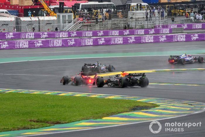 Yuki Tsunoda, RB F1 Team VCARB 01, Esteban Ocon, Alpine A524, Charles Leclerc, Ferrari SF-24, Max Verstappen, Red Bull Racing RB20