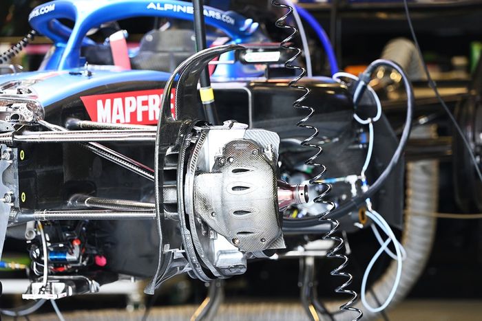 Detalle del tambor de freno del Alpine A522