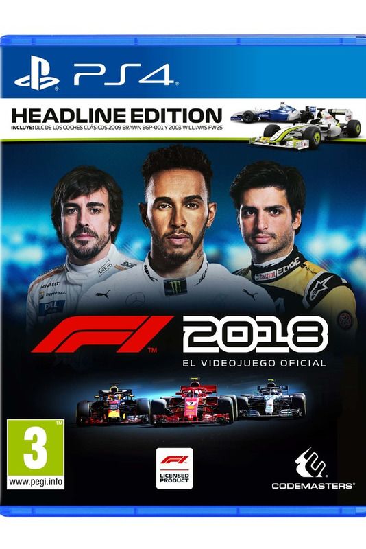 Carátula oficial del videojuego 'F1 2018'