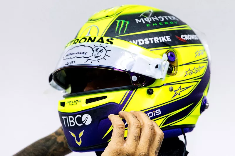 Le casque de Lewis Hamilton, Mercedes