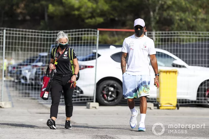 Angela Cullen, fisio de Lewis Hamilton y Lewis Hamilton, Mercedes-AMG Petronas F1 