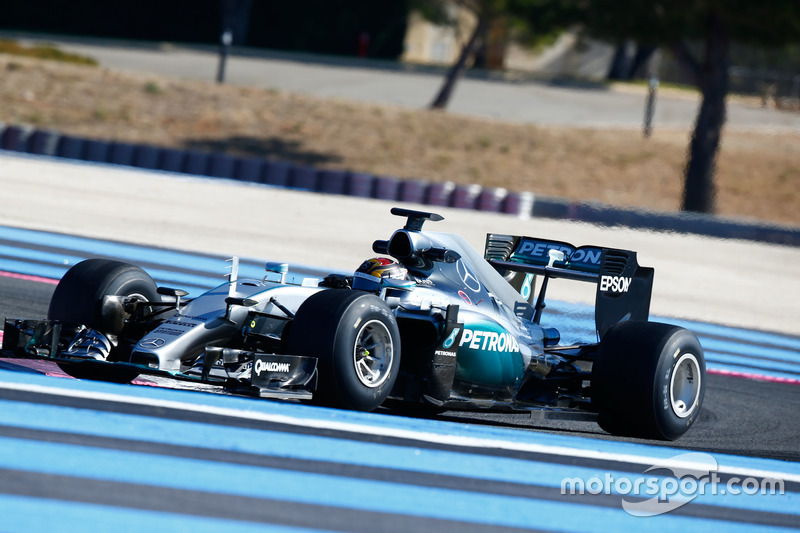 Pascal Wehrlein, Mercedes AMG F1 W06 Hybrid, con le Pirelli 2017