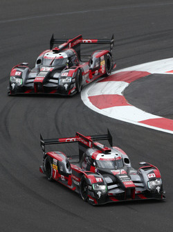 #7 Audi Sport Team Joest Audi R18: Marcel Fässler, Andre Lotterer; #8 Audi Sport Team Joest Audi R18 e-tron quattro: Lucas di Grassi, Loic Duval, Oliver Jarvis