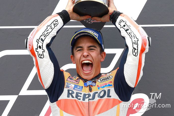 Podium: ganador Marc Márquez GP Alemania