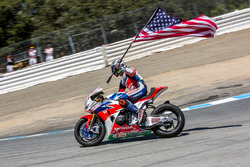 Nicky Hayden, Honda World Superbike Team, fête sa troisième place
