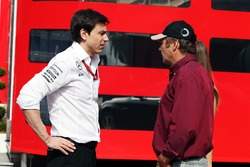 Toto Wolff, Mercedes AMG F1 Shareholder and Executive Director with Gerhard Berger