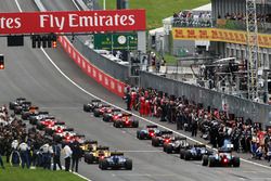 The grid before the start of the race