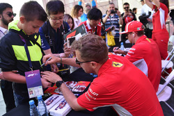 Sebastian Vettel, Ferrari signs autographs for the fans