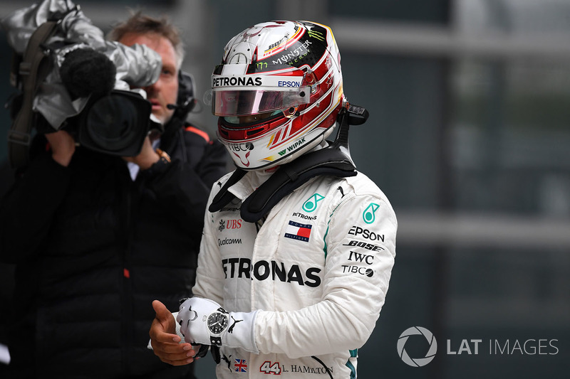 Lewis Hamilton, Mercedes-AMG F1 dans le Parc Fermé