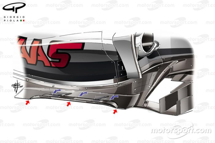 Detalles del suelo del Haas VF-17