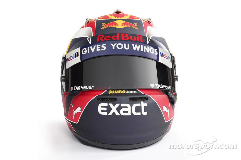 Le casque de Max Verstappen, Red Bull Racing