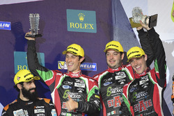 LMP2 Podium: second place #43 RGR Sport by Morand Ligier JSP2 - Nissan: Ricardo Gonzalez, Filipe Albuquerque, Bruno Senna