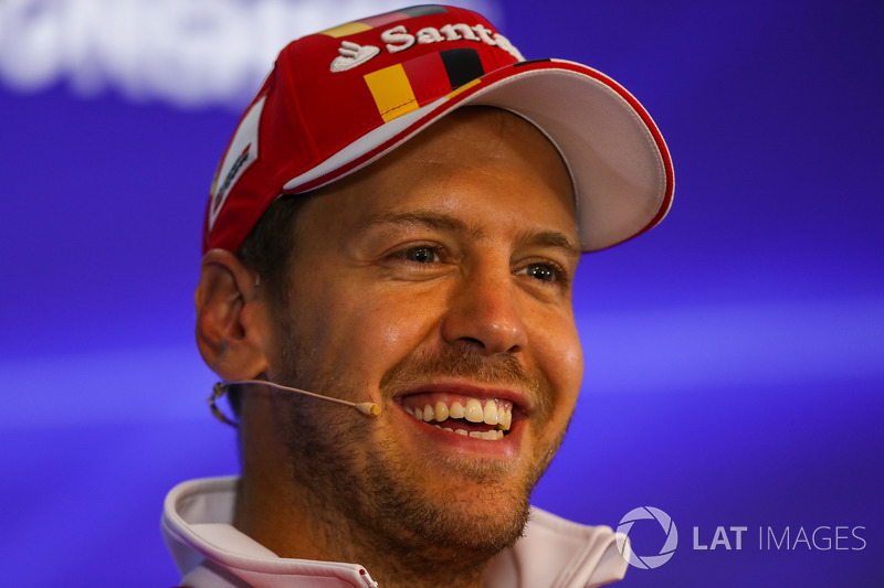 Sebastian Vettel, Ferrari in the Press Conference