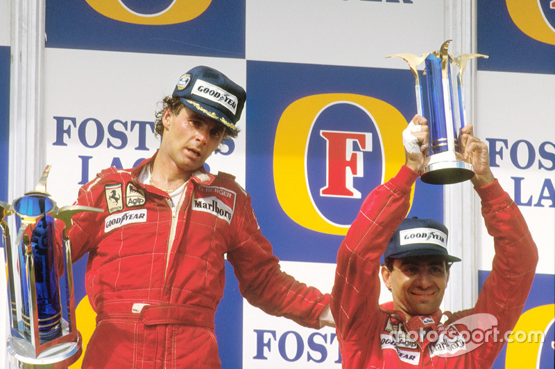 1987 (Аделаїда). Подіум: 1. Герхард Бергер, Ferrari. 2. Мікеле Альборето, Ferrari. 3. Тьєррі Бусен, Benetton