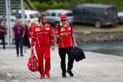 Kimi Raikkonen, Ferrari and Gino Rosato, Ferrari