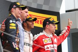 Lewis Hamilton, Mercedes AMG F1 Team, Kimi Raikkonen, Scuderia Ferrari y Max Verstappen, Red Bull Ra