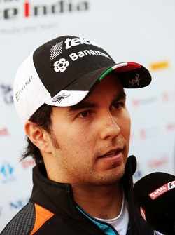 Sergio Pérez, Sahara Force India F1 con los medios