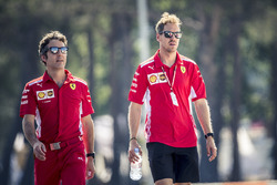 Sebastian Vettel, Ferrari walks the track