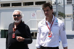 Flavio Briatore y Toto Wolff, Mercedes AMG F1