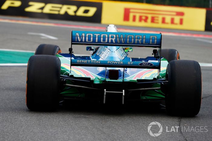 Mick Schumacher drives the Benetton Ford B194