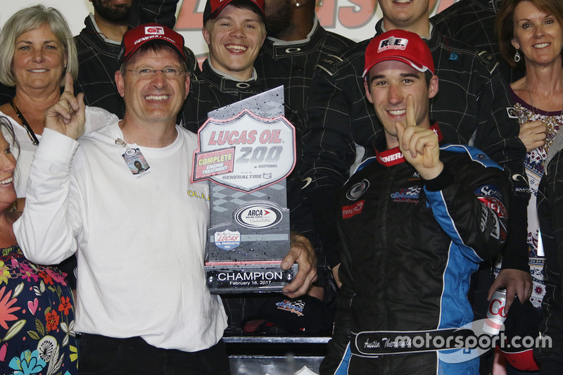 Race winner Austin Theriault, Chevrolet at Daytona