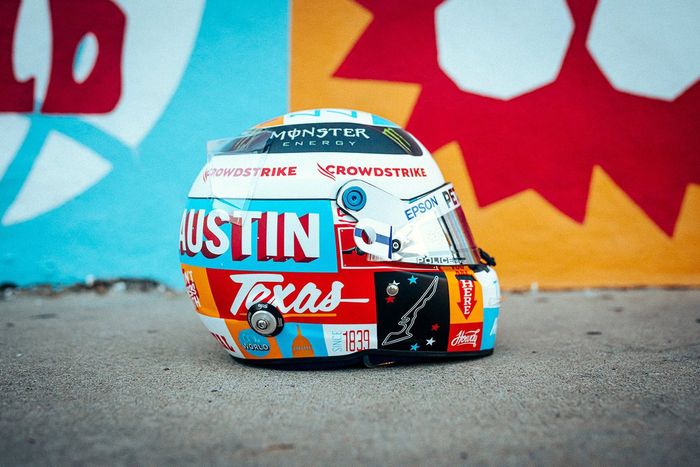 Casco especial de Valtteri Bottas, Mercedes para el GP de Estados Unidos