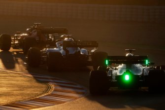Alex Albon, Scuderia Toro Rosso STR14, George Russell, Williams FW42 and Sebastian Vettel, Ferrari SF90