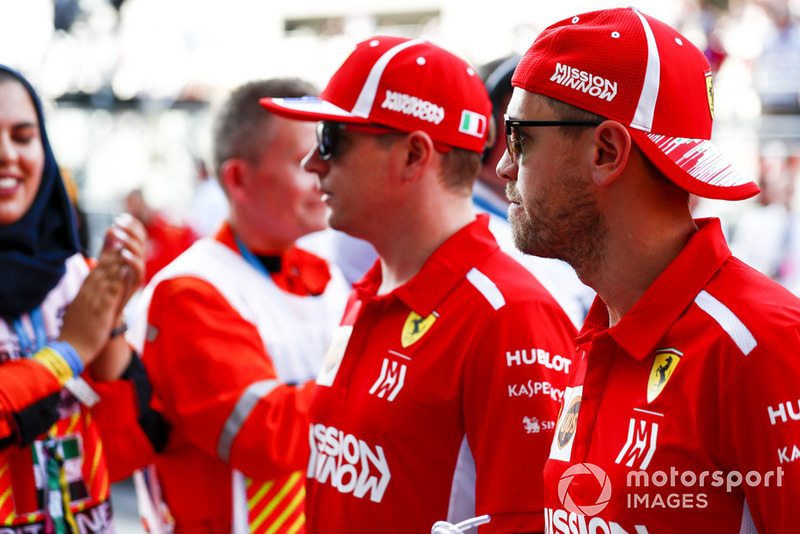 Sebastian Vettel, Ferrari et Kimi Raikkonen, Ferrari 