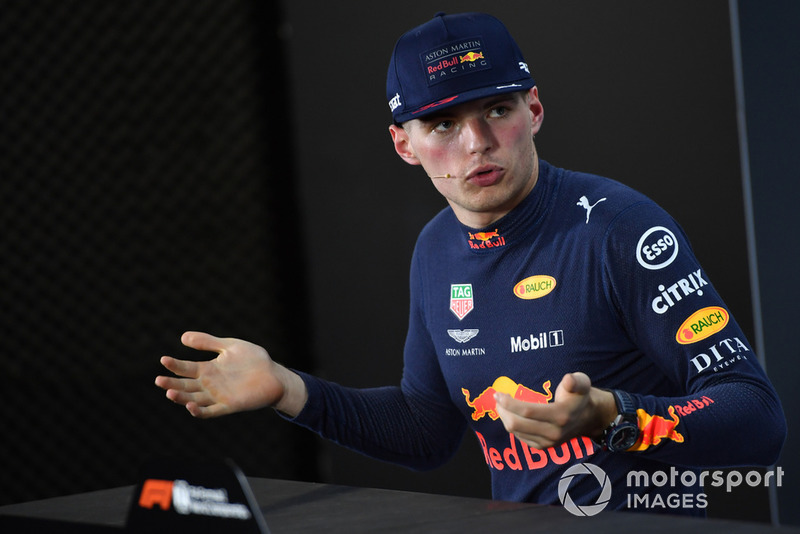 Max Verstappen, Red Bull Racing lors de la conférence de presse