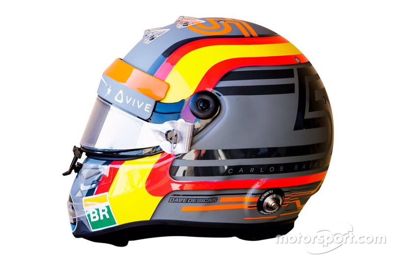 El casco de Carlos Sainz en su debut con McLaren F1