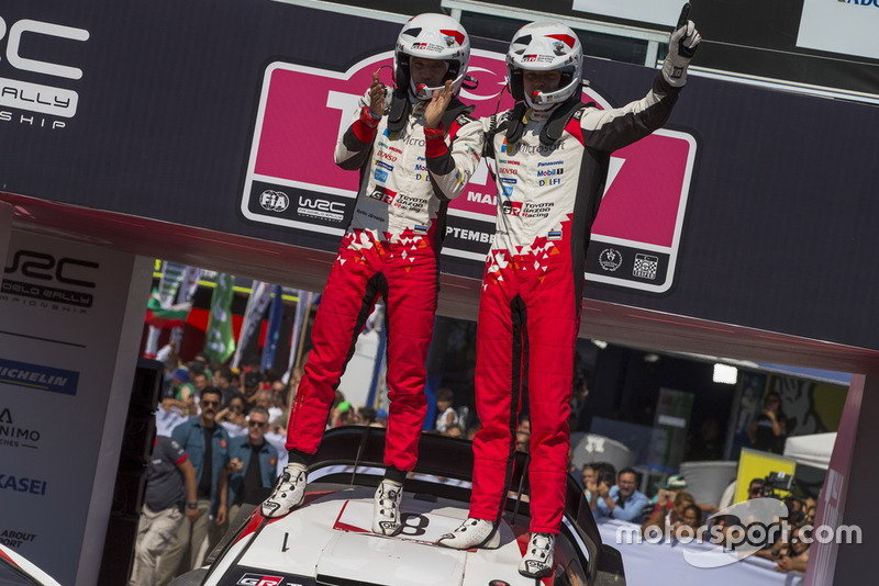 I vincitori Ott Tänak, Martin Järveoja, Toyota Gazoo Racing WRT Toyota Yaris WRC