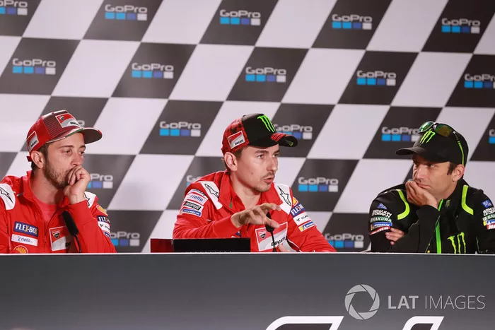 Andrea Dovizioso, Ducati Team, Jorge Lorenzo, Ducati Team, Johann Zarco, Monster Yamaha Tech 3