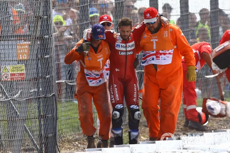 Andrea Dovizioso, Ducati Team después del accidente