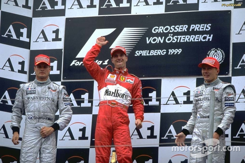 1999: 1.Irvine, 2. Coulthard y 3.Hakkinen