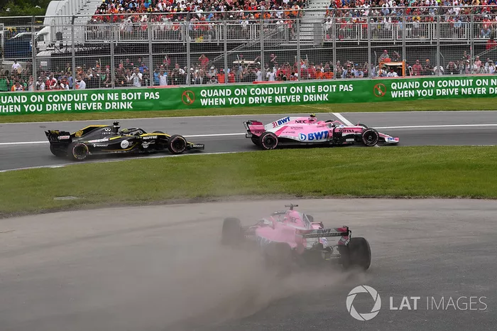 Sergio Perez, Force India VJM11 trompea