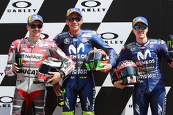 Топ-3 після кваліфікації: друге місце Хорхе Лоренсо, Ducati Team, володар поул-позиції Валентино Россі, Yamaha Factory Racing, третє місце Маверік Віньялес, Yamaha Factory Racing