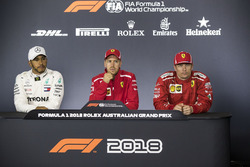 Lewis Hamilton, Mercedes-AMG F1, Sebastian Vettel, Ferrari and Kimi Raikkonen, Ferrari in the Press