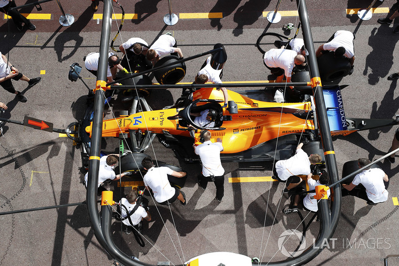 Simulation d'arrêt au stand chez McLaren