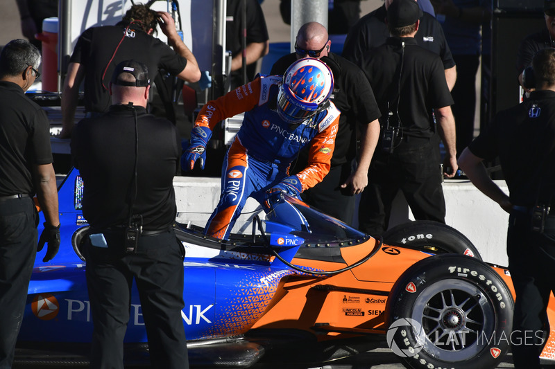 Scott Dixon, Chip Ganassi Racing Honda prueba el aeroscreen