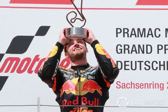 Podio: ganador de la carrera Brad Binder, Red Bull KTM Ajo Moto2