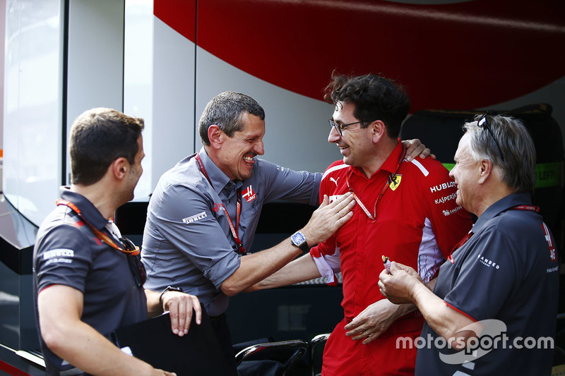 Керівник Haas F1 Гюнтер штайнер, власник Haas F1 Джин Хаас, технічний директор Ferrari Маттіа Бінотто