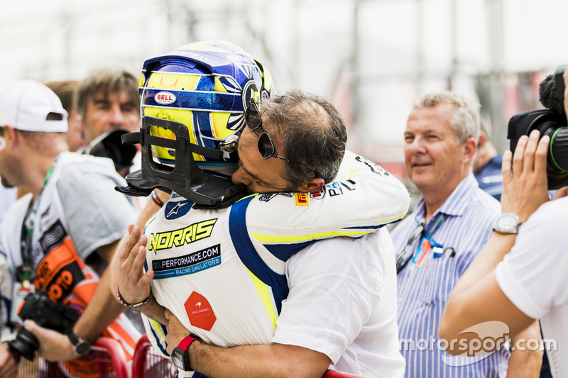 Race winner Lando Norris, Carlin