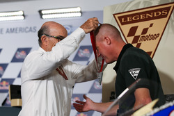 Carmelo Ezpeleta, CEO of Dorna Sports, Kenny Roberts Jr.