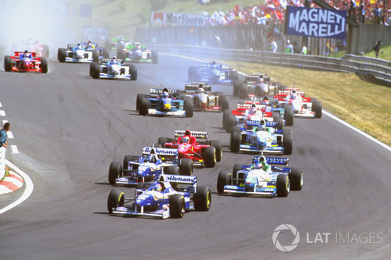 Jacques Villeneuve, Williams FW18 Renault lidera sobre Damon Hill, Williams FW18 Renault