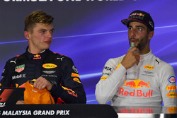 Max Verstappen, Red Bull Racing and Daniel Ricciardo, Red Bull Racing in the Press Conference