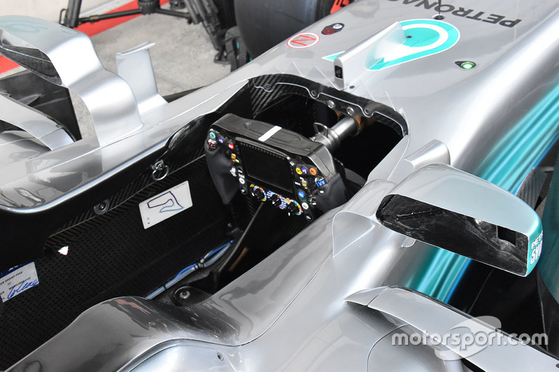 Mercedes AMG F1 F1 W08 cockpit detail