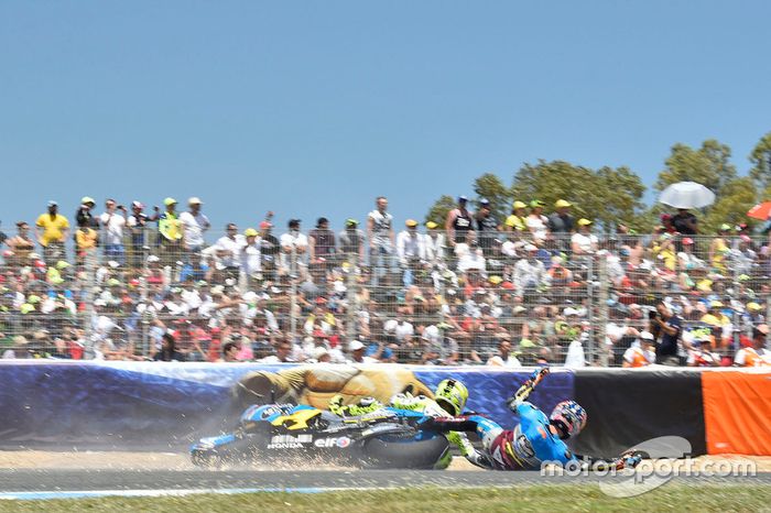 Jack Miller, Estrella Galicia 0,0 Marc VDS, Alvaro Bautista, Aspar Racing Team, caída