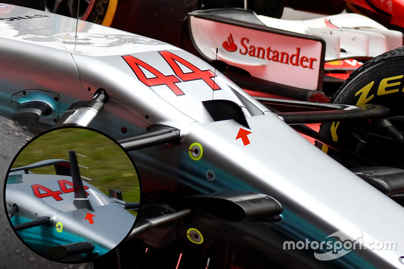 Mercedes AMG F1 W08, air duct GP Cina