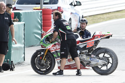 Sam Lowes's crashed bike